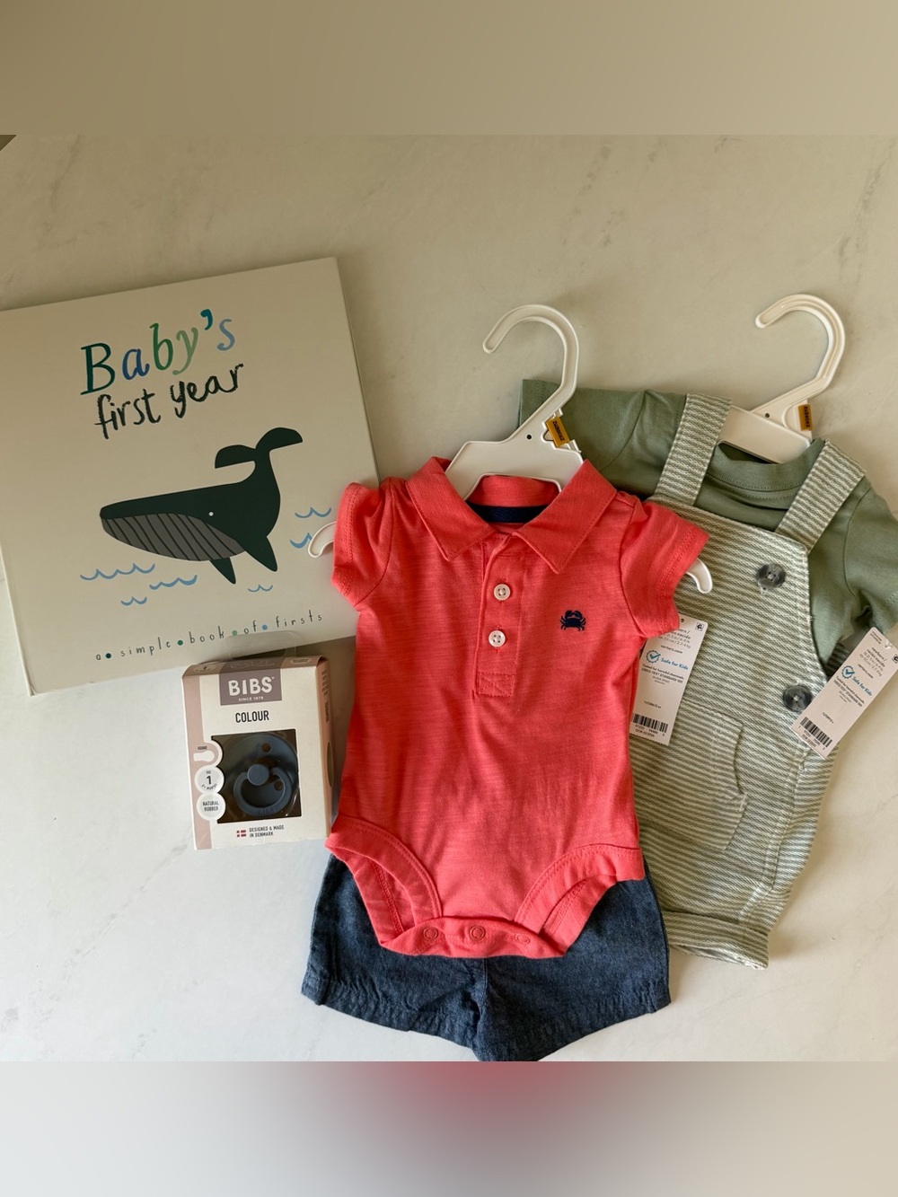 NEW!! Newborn Gift Bundle with Two Carter’s Outfits and Lucy Darling Baby Book